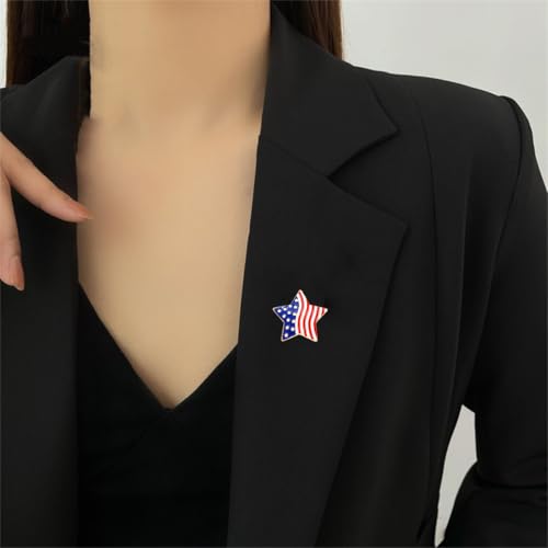 Image of USA Flag Brooch Pin Souvenir for United States of 2026 Veteran's Day Pin Patriotic Accessories Independence Day Decor Gifts for Sister