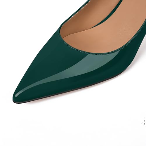 Image of XINIUNIU Heeled Mules for Women Rhinestone Heels Pointed Toe Slip On 2.5 Inch Kitten Stiletto Closed Toe Sandals Dress Wedding Pump Shoes