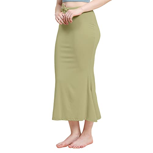 Image of Amazon Brand - Anarva Women Cotton Blended Saree Shapewear Regular Petticoat Skirt For Saree