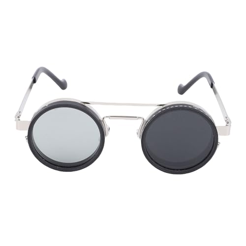 9 Gears Tint Sunglasses for Men, Adjustable ND Lens Round Sunglasses for Beach and Casual Outings