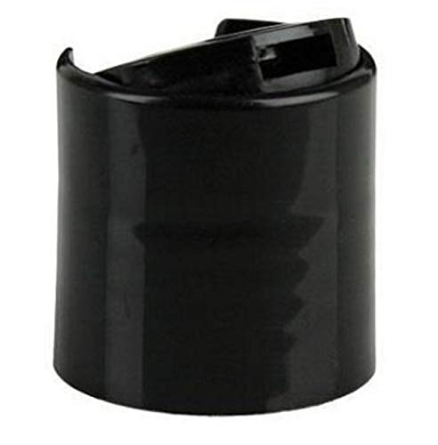 24/410 Black Disc Bottle Caps, Push Down Closures lids - Bag of 100