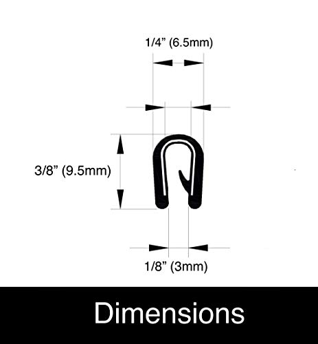 Edge Trim Black Small, 1/8\" Fits Edge (10 Feet Length) - Thumbnail 2