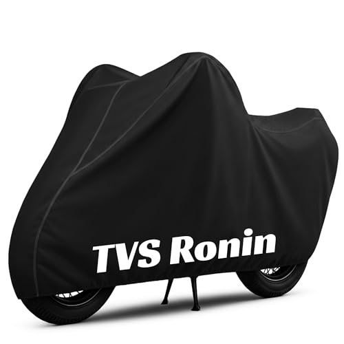 Image of 100% Waterproof Ronin Bike Cover | Polyester Body Cover for Rain & Sun | UV Protection, Dustproof, Scratch Resistant, Windproof, Heat Resistant, Vehicle Specific Fit (Black)
