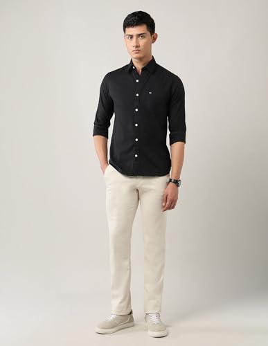 Image of Arrow Sports Men's Slim Fit Pure Cotton Dobby Shirt