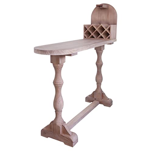 ENGENDER Mesa de Bar Mada Maciza de 41 Pulgadas con Mesa Barra Vino balcón la Pared Sala Estar Alta Bares multifuncionales Barra Cocina