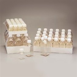 Nalgene PETG Square Media Bottles with HDPE Closure, Graduated, Sterile, 30ml Capacity (Case of 280)