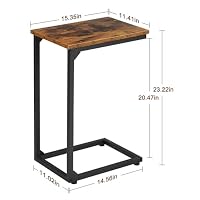 AMHANCIBLE C Shaped End Table Set of 2, Couch Side Table that Slide Under — image 3