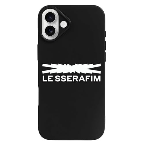 iPhone16Plus�p�P�[�X LE SSERAFIM ���E�Z���t�B�� �X�}�z�P�[�X TPU �A�C�t�H��16Plus�p�P�[�X ������� �ϏՌ� �y�� ���C�����X�[�d�Ή� �g�уJ�o�[