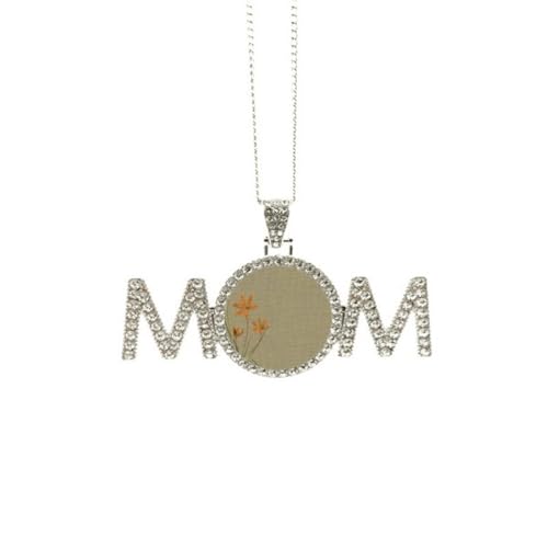 Collier en lin orchidée brodée de prestige, bijou d'exception