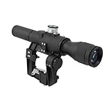 4x24mm SV-D Scope Tactical 4X Scopes POS Precision Optic Sights(BDC Reticle) with Dovetail Side Rail Mounting System Mounts & Anti-Reflective Lens Protect Cover，Multi-Coated Lenses Clear Bright Views