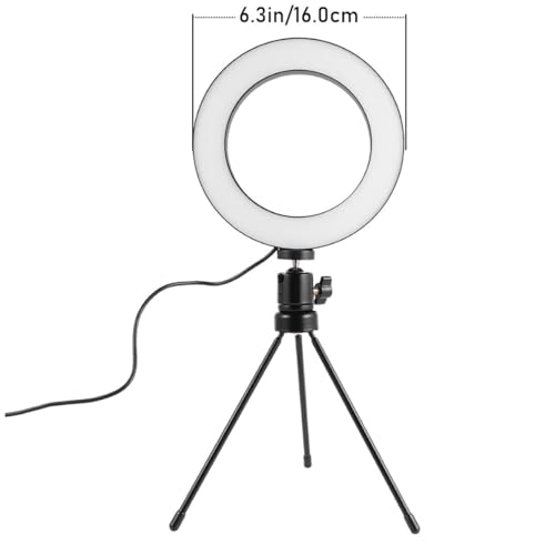 Luz de relleno LED de 16 cm VALICLUD con soporte de escritorio para vídeos de belleza 2