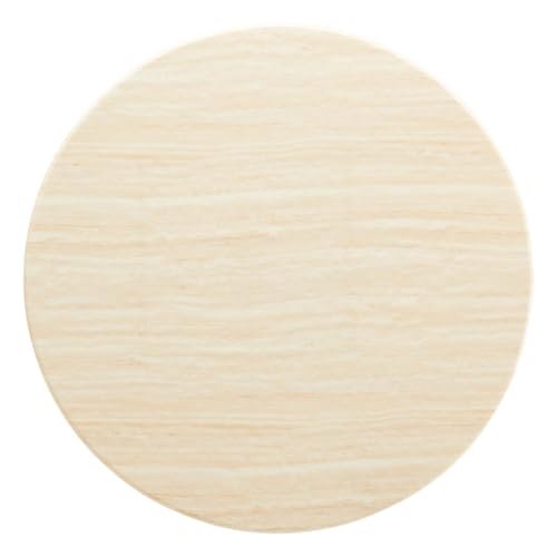 Image of Modway Lippa 48 inch Round Artificial Dining Table with Tapered, Metal Base, Gold Travertine