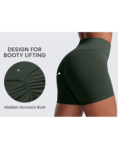 Image of CRZ YOGA Secretsculpt Biker Shorts 4 inch | Booty Scrunch Butt, Butterlift, Buttery Soft, Moderate Compression, Workout, Pilates, No Front Seam, High Waist, for Women