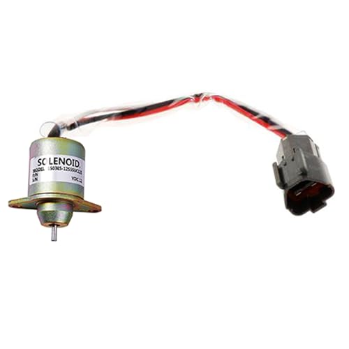 Fuel Shut Off Solenoid 119233-77932 Fits for Yanmar 1503ES-12S5SUC12S Woodward M810324 John Deere 3038E 3036E 3032E 2025R 2032R 2027R 2036R Tractor Stop Solenoid 12VDC