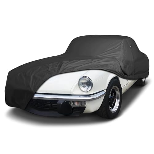 Image of iCarCover Premium Custom Car Cover for 1962-1981 Triumph Spitfire Heavy Duty Waterproof All Weather Rain Snow UV Sun Protector Custom Fit Full Exterior Indoor Outdoor Protection Car Cover (Black)
