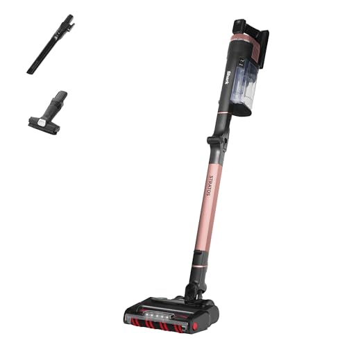 Shark Stratos Cordless Stick Vacuum Cleaner with Anti Hair Wrap Plus, Clean Sense IQ & Anti-Odour Technology, 60 Mins Run-Time, Removable Battery, Charcoal/Rose Gold IZ400UK