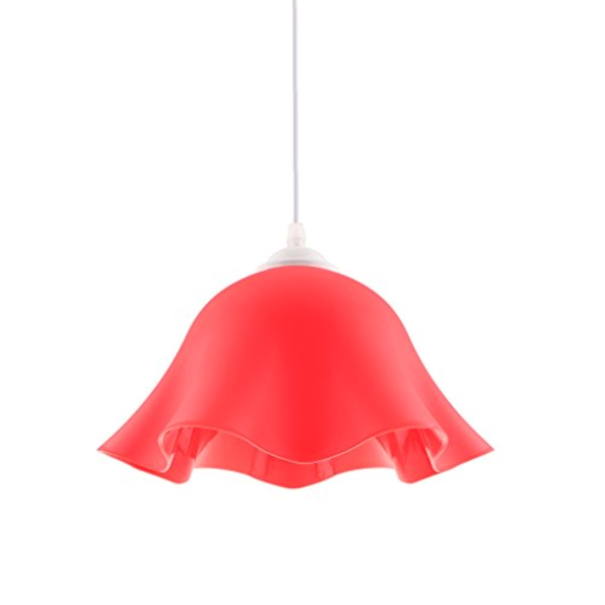 Modern Flower Shaped Ceiling Pendant Light, Red