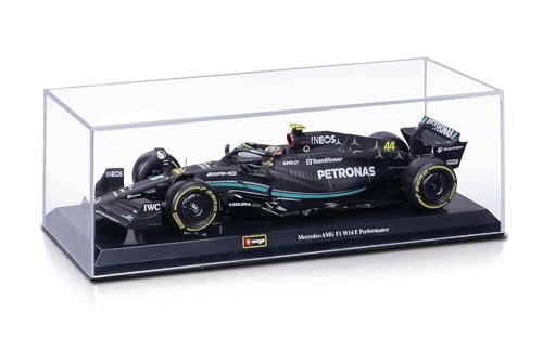 Bburago Metal 1:24 F1 Race Mercedes W14 (2023) W/Driver - Hamilton #44 Black