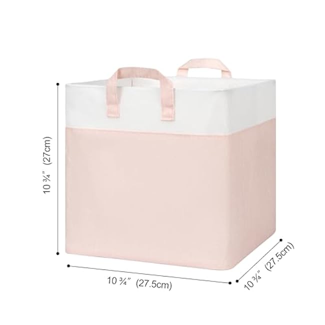 GRANNY SAYS Storage Cubes, 11x11 Cube Storage Bins with Metal Frame, Collapsible Cube Storage Organizer, Fabric Cubby Bins for Shelves, Closet, Pink, 4 Pack