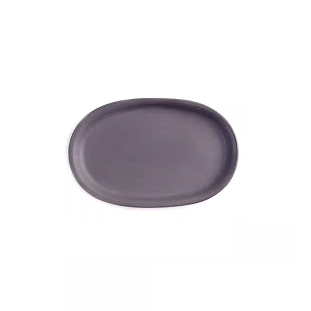 Kx9Lb8d plant saucer Elliptical Purple Sand Clay Plant Saucer, Home Gardening for Planter Drip Trays 5.9 Inch flower pot saucer(Black)