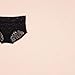 Amazon Essentials Women's Comfortable Lace Stretch Hipster Underwear, Pack of 4, Black, Small