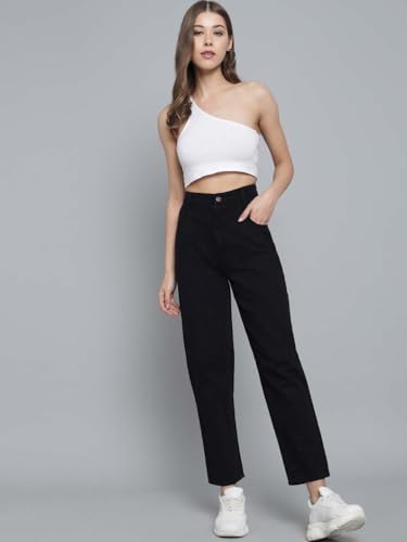Image of KOTTY Women's High Rise Cotton Lycra Blend Ankle Length Slim fit Jeans