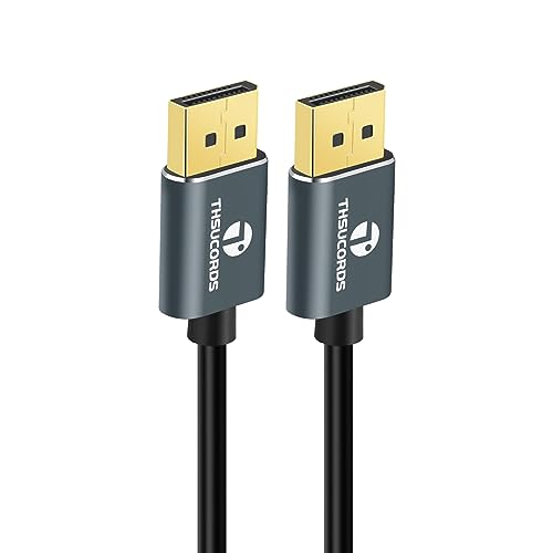 DisplayPort Cable 1.6FT, Certified Ultra Slim & Thin 8K 4K Display Port 1.4 Cable for 8K@60Hz, 4K@144Hz 32.4Gbps for Laptop,PC,Monitor