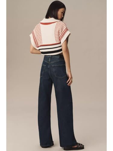 Image of GRECIILOOKS High Waist Jeans for Women - Wide Leg Straight Fit Denim | Baggy Cargo Style Casual Pants for Girls & Daily College Wear