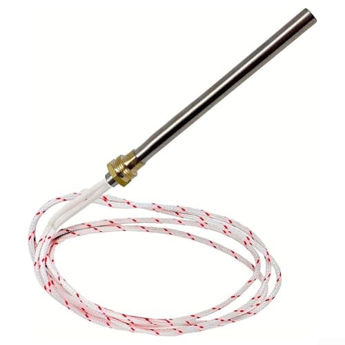 Varilla de encendido de 220 V de pellets de 12,5 mm de diámetro, elemento de calefacción de acero inoxidable con rosca de 3/8 pulgadas para estufa de pellets de madera, caldera de 280 W y 300 W (12,5