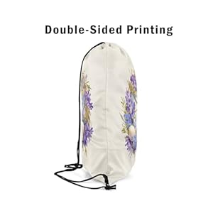 Easter Egg Drawstring Backpack 13x15.7 Farmhouse Flowers Spring Holiday Purple Rustic Plants Wild Botanical Drawstring Bags Easter Egg Drawstring Backpack 13×157 Farmhouse Flowers Spring Holiday Purple Rustic Plants Wild Botanical Drawstring Bags