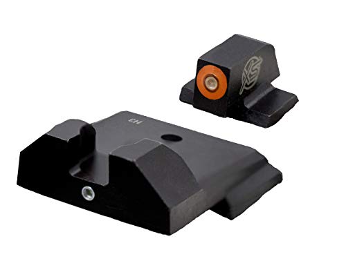 XS Sights F8 Night Sight for Pistols, Large Tritium Front Handgun Sight for Fast Acquisition, Wide U-Notch Rear Sight, High Visibility, Easy Alignment, Fits All Pistols (S&W M&P Shield)