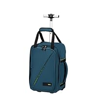 American Tourister Take2Cabin - Borsa per cabina Ryanair, 40 x 25 x 20 cm, 20 l, 1,40 kg, zaino su ruote, bagaglio a mano, zaino aereo S Underseater, blu (Harbor Blue), Blu (Harbor Blue), s, Ryanair -