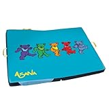 Asana Superhero Bouldering Crash Pad - Deluxe Suspension, Triple Layer Dual Density Foam Structure, Heavy Duty Nylon - Premium Rock Climbing Crash Mat with Huge Landing Zone (57x40x4) (Dancing Bears)