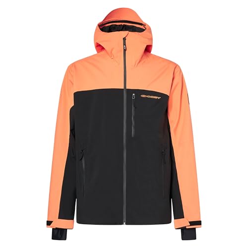 Oakley Mens Team Collection Skull Reduct Shell Jacket, Soft Orange, Large