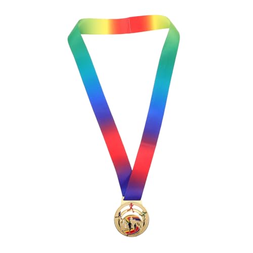 Anneome Metal Sports Medal with Soft Neck Ribbon Zinc Alloy