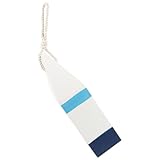 NIYANGLE Nautische Boje mit Seil Mediterrane Hängedekoration für Wohn und Strandräume Leichte Fischmarkierung in Rot Weiß Maritimes Wandornament