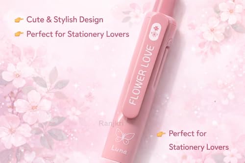 Image of 5Pcs Soft Grip Gel Pen Set 0.5mm Fine Tip Smooth Writing Pens Cute Aesthetic Pink Or Green Gel Pens for School College Office Journaling Gift for Kids Girls Stationery Lovers
