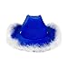 Boa Cowboy Hat, Trimmed Fashion Blue Cowgirl Hat | Felt Western Headwear, Party Costumes Headgear, Halloween