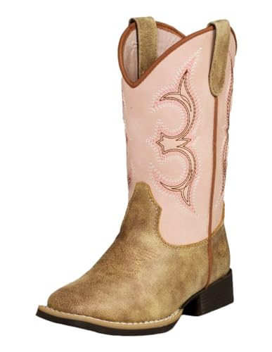 Twister Western Boots Girls Posy Square Toe Light Pink 446003624