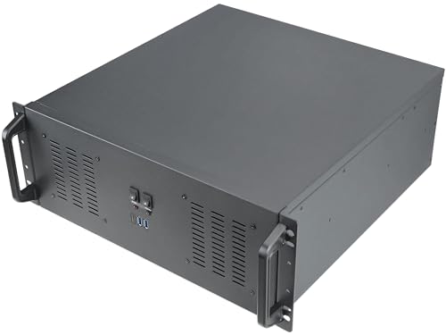 Image of Rosewill 4U Server Chassis Rackmount Case | 11 x 3.5 Bays, 3 x 5.25 Devices| ATX, CEB Compatible | 2 x 120mm PWM Fan, 2 x 80mm PWM Fans | 2 x USB 3.0, 1 USB-C 3.1 | Front Panel Lock | - RSV-R4200U