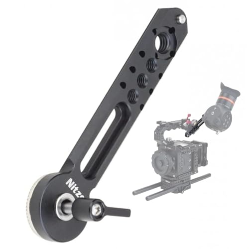 Image of Generic Nitze N49-NR5(5 inches /127mm) Extension Arm Plate NATO Rail to ARRI Rosette Mount w M6 Screw for DSLR Camera Cage EVFs Monitors,Handle, blak