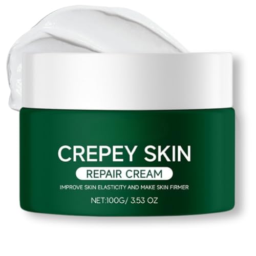 Crepey Skin Repair Sooth Cream Crepey Skin Cream Crepey Skin Repair Care Repair Saggy Skin on the Arms Neck and Abdonmen Deeply Moisturize & Tighten Wrinkly Dry Skin 100g