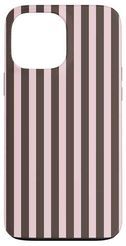 Brown and Pink Stripes Geometric Vertical Lines Boho Pattern X}zP[X iPhone 13 Pro Max p