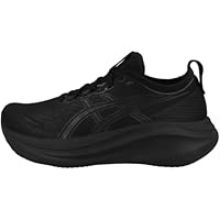 ASICS Men/'s Gel-Nimbus 27 Sneaker, Black White, 9.5 UK