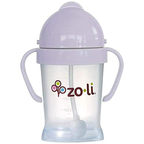 Image of Weighted straw cup | ZoLi BOT Straw Sippy Cup Lilac purple, most loved training cup, toddler transition cup, sippy cup with handles
