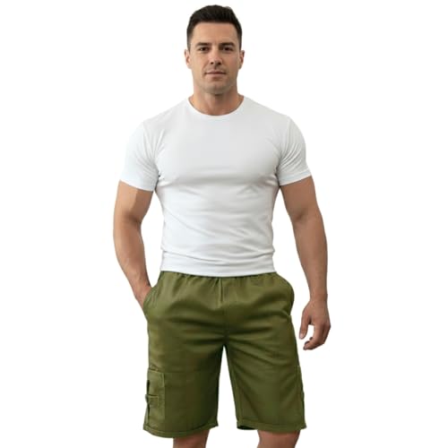 Image of NINQ Men's Half Cargo Shorts Featuring a Slim Yet Relaxed fit, Designed for Comfort. Stylish Casual Shorts with Functional Pockets, Perfect for Casual wear.