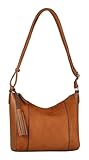 LÄSSIGER BEGLEITER: Mittelgroße Beuteltasche/ Hobo Bag mit Reißverschlusshauptfach, 1 Reißverschlussfrückfach - Innen 1 Reißverschlussfach, 1 Handyfach
