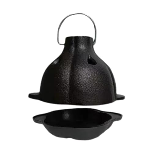 Fenteer Tostador de castañas y nueces, Utensilios de Cocina para Barbacoa con Doble Mango, Panadero de Patatas para Parrilla de Barbacoa