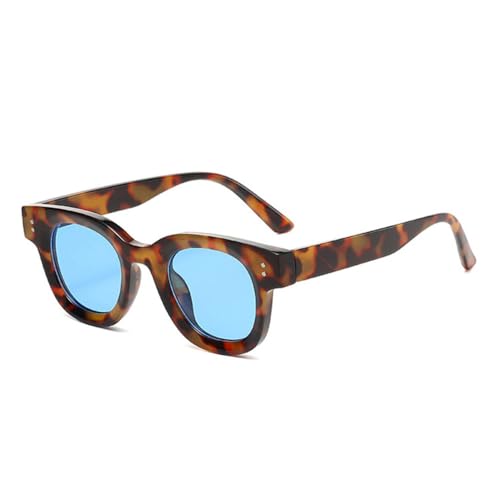 Lunettes de soleil rivets décoration au style rétro soigné et finition carrée