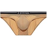 [ジーステーション] ブリーフ ビキニブリーフ ビキニ 2XL ベージュ Mスキン ヒップアピール フルバックメンズ 男性下着 しっとり 薄手